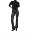 Joseph Ribkoff High Neck Organza Puff Sleeve Tunic In Black In Black