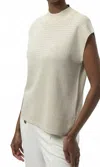 Joseph Ribkoff Embellished High-neck Top In Neutral