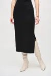 Joseph Ribkoff High Rise Knit Midi Pencil Skirt In Black