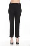 Joseph Ribkoff Heavy Knit Straight Pull-on Pants In Black In Black