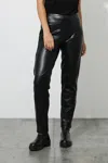Joseph Ribkoff High-waisted Faux Leather Pants In Black