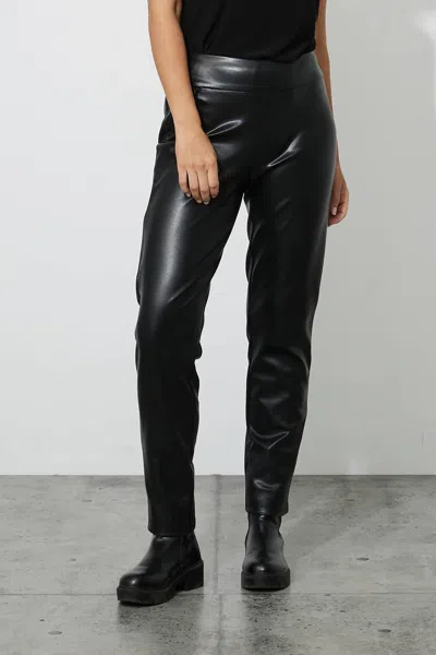 Joseph Ribkoff High-waisted Faux Leather Pants In Black
