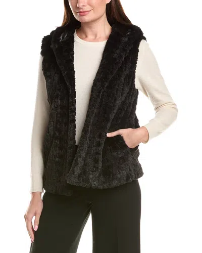 Joseph Ribkoff Hooded Vest In Black