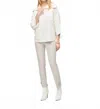 Joseph Ribkoff Bohemian Houndstooth High-rise Trousers In Beige In Multi