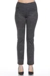 Joseph Ribkoff Houndstooth Pull On Slim Ankle Pant In Black/grey In Gray