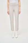 Joseph Ribkoff Houndstooth Jacquard Slim Fit Pant In Off-white In Gray
