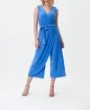 JOSEPH RIBKOFF IRIS BELTED JUMPSUIT IN BLUE