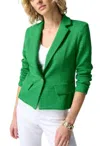 Joseph Ribkoff Island Boucle Boxy Blazer In Green In Green