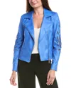 Joseph Ribkoff Zipper Closure Casual Jacket In Blue In Blue