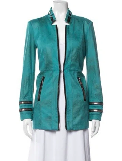 Pre-owned Joseph Ribkoff Jacket In Blue/green