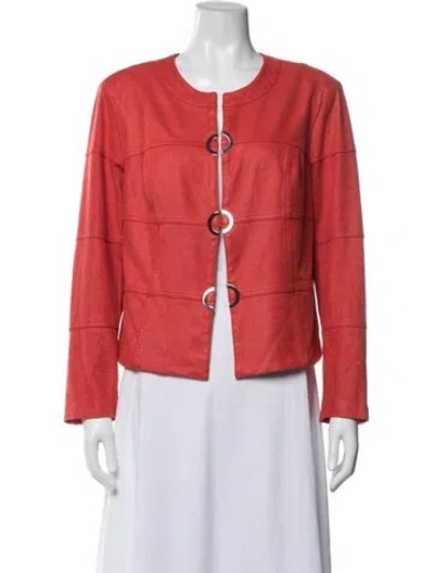 Pre-owned Joseph Ribkoff Jacket In Orange