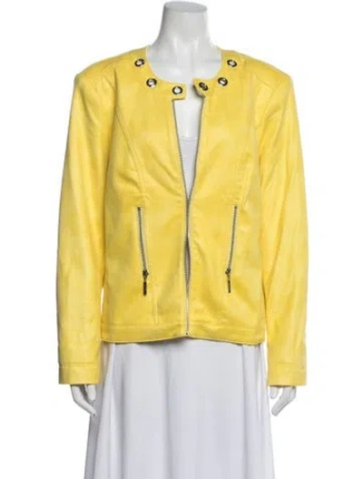 Pre-owned Joseph Ribkoff Jacket In Yellow