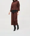 Joseph Ribkoff Jacquard Knit Pull-on Culotte Pants In Orange/black In Multi