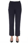 Joseph Ribkoff Jacquard Pull On Ankle Pants In Midnight Blue In Blue