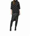 Joseph Ribkoff Jacquard Sweater Dot Print Top In Black-vanilla In Multi