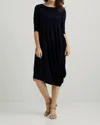 Joseph Ribkoff Paneled Cowl Neck Midi Dress In Black