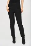 Joseph Ribkoff Jeweled High Rise Slit Trousers In Black In Black