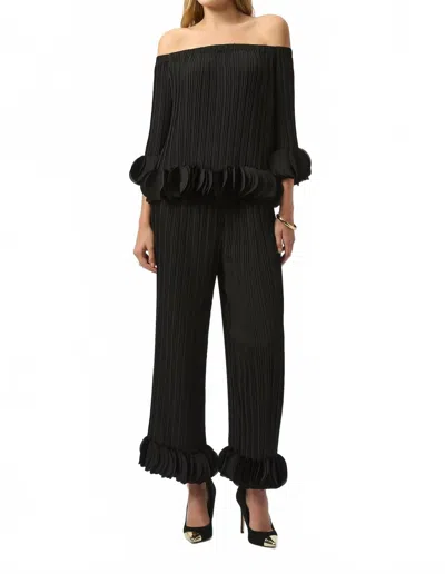 Joseph Ribkoff Joa Ruffle Pants In 11blk In Multi