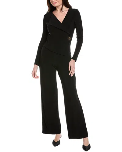 Joseph Ribkoff Wing-lapel Wrap Jumpsuit In Blue
