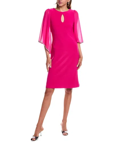 Joseph Ribkoff Keyhole Shift Dress In Pink