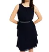 Joseph Ribkoff Knee Length A-line Dress In Black In Black