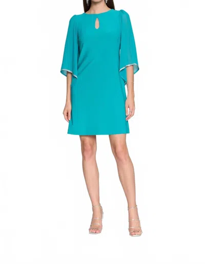 Joseph Ribkoff Knee Length Sheath Dress In Ocean Blue