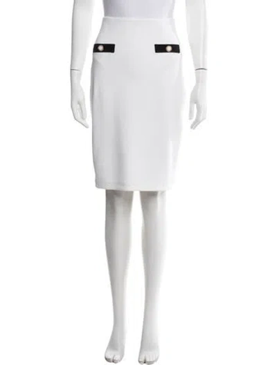 Pre-owned Joseph Ribkoff Knee-length Skirt In White