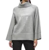 Joseph Ribkoff Knit Boxy Sweater In Grey Melange In Blue
