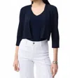 Joseph Ribkoff Cropped Cover-up In Navy In Blue