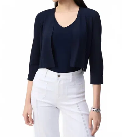 Joseph Ribkoff Knit Cover Up In Navy In Blue
