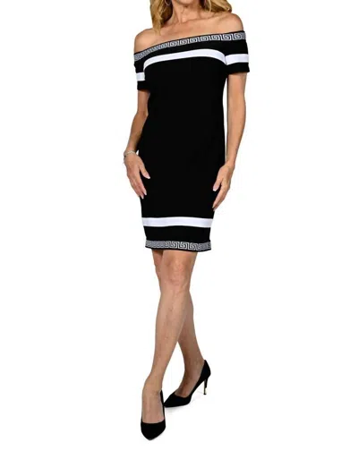 Joseph Ribkoff Knit Dress In Black/white