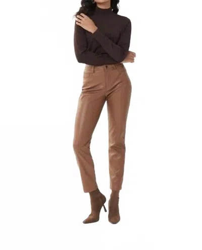 Joseph Ribkoff Knit Mock Neck Studded Sweater In Mocha In Multi