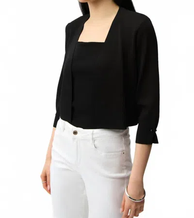 Joseph Ribkoff Knit Open Cardigan In Black