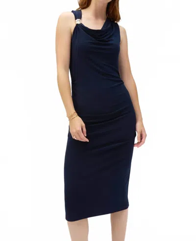 Joseph Ribkoff Knit Sheath Dress In Midnight In Blue