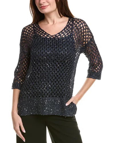 Joseph Ribkoff Knit Top In Blue