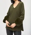 Joseph Ribkoff Knit Tunic Sweater In Iguana In Multi