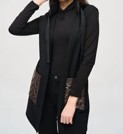 Joseph Ribkoff Knit Vest In Black