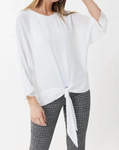 Joseph Ribkoff Knot Top In Vanilla
