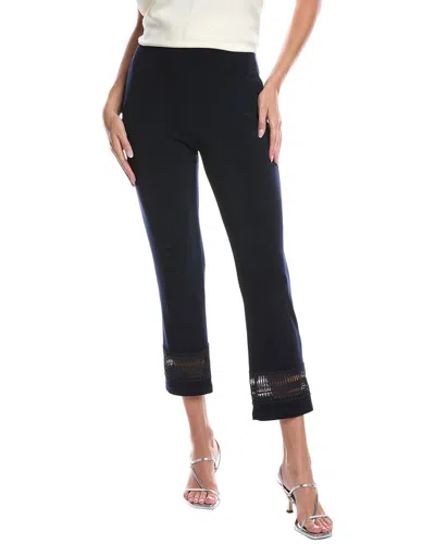 Joseph Ribkoff Lace Ankle Pant In Blue