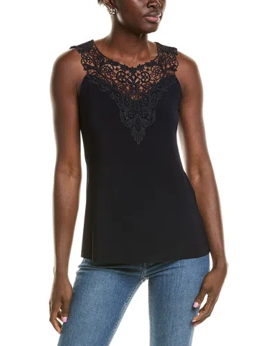JOSEPH RIBKOFF LACE NECK TOP