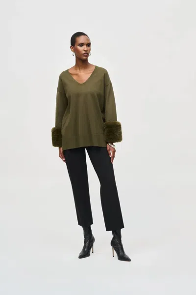 Joseph Ribkoff Lds Pull-on Pants In Charcoal Grey In Green