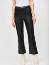 Joseph Ribkoff Leatherette Flared Pull-on Pants In Black