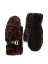 Joseph Ribkoff Leopard-print Buckle Gloves In Brown