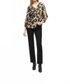 Joseph Ribkoff Cheetah Print Blouse In Black Multi In Multi