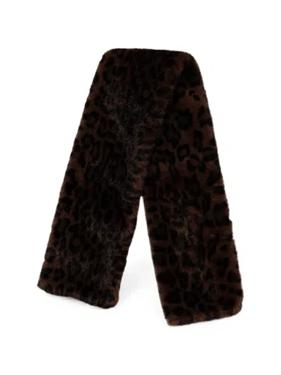 Joseph Ribkoff Leopard-print Faux-fur Scarf In Multi