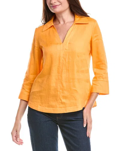 Joseph Ribkoff Linen Top In Orange