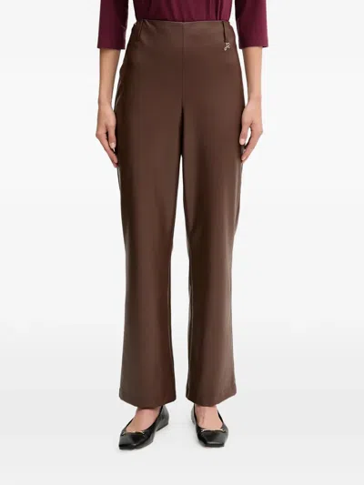 Joseph Ribkoff Logo-plaque Trousers In Brown