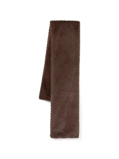 Joseph Ribkoff Logo-plaque Scarf In Brown