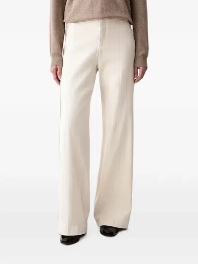 Joseph Ribkoff Logo-plaque Wide-leg Jeans In White