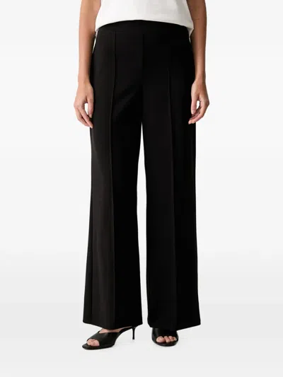 Joseph Ribkoff Logo-plaque Wide-leg Trousers In Black